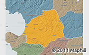 Political Map of Laholm Kommun, semi-desaturated