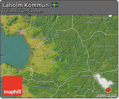 Satellite Map of Laholm Kommun