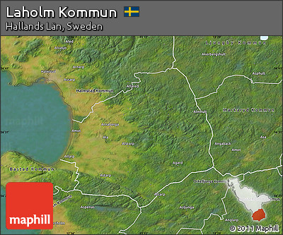 Satellite Map of Laholm Kommun