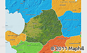 Satellite Map of Laholm Kommun, political outside