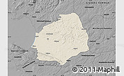 Shaded Relief Map of Laholm Kommun, darken, desaturated