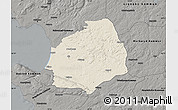 Shaded Relief Map of Laholm Kommun, darken, semi-desaturated