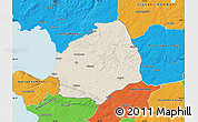 Shaded Relief Map of Laholm Kommun, political outside