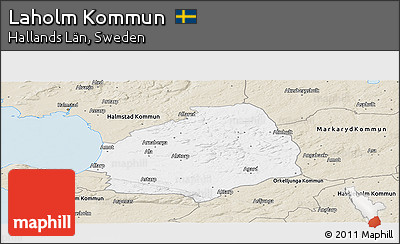 Classic Style Panoramic Map of Laholm Kommun