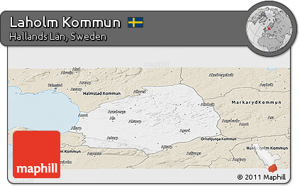 Classic Style Panoramic Map of Laholm Kommun