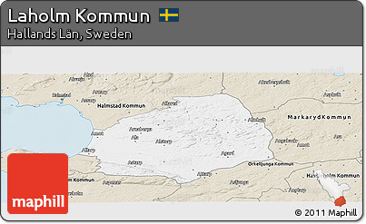 Classic Style Panoramic Map of Laholm Kommun