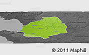 Physical Panoramic Map of Laholm Kommun, darken, desaturated