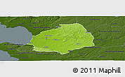 Physical Panoramic Map of Laholm Kommun, darken