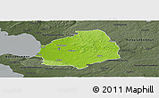 Physical Panoramic Map of Laholm Kommun, darken, semi-desaturated