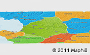 Physical Panoramic Map of Laholm Kommun, political outside