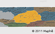Political Panoramic Map of Laholm Kommun, darken, semi-desaturated