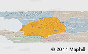 Political Panoramic Map of Laholm Kommun, lighten, semi-desaturated