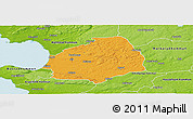 Political Panoramic Map of Laholm Kommun, physical outside