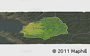 Satellite Panoramic Map of Laholm Kommun, darken, semi-desaturated