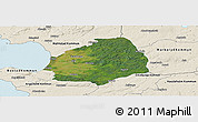 Satellite Panoramic Map of Laholm Kommun, shaded relief outside