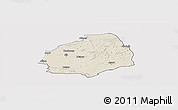 Shaded Relief Panoramic Map of Laholm Kommun, cropped outside