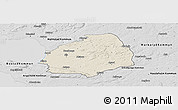 Shaded Relief Panoramic Map of Laholm Kommun, desaturated