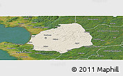 Shaded Relief Panoramic Map of Laholm Kommun, satellite outside