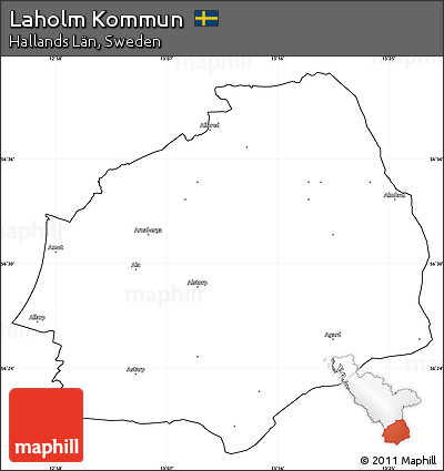 Blank Simple Map of Laholm Kommun, cropped outside