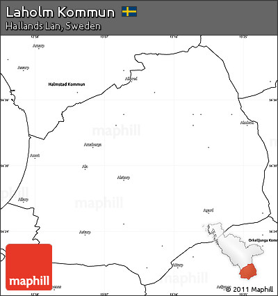 Blank Simple Map of Laholm Kommun