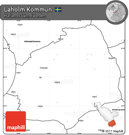 Blank Simple Map of Laholm Kommun