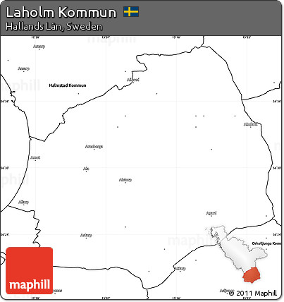 Blank Simple Map of Laholm Kommun