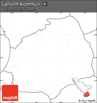 Blank Simple Map of Laholm Kommun, no labels