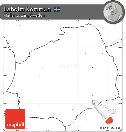 Blank Simple Map of Laholm Kommun, no labels