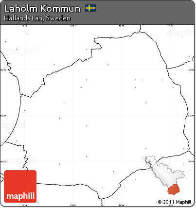 Blank Simple Map of Laholm Kommun, no labels