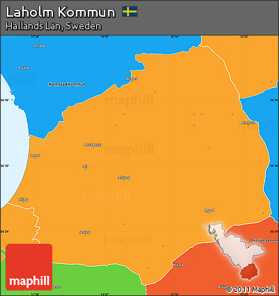 Political Simple Map of Laholm Kommun