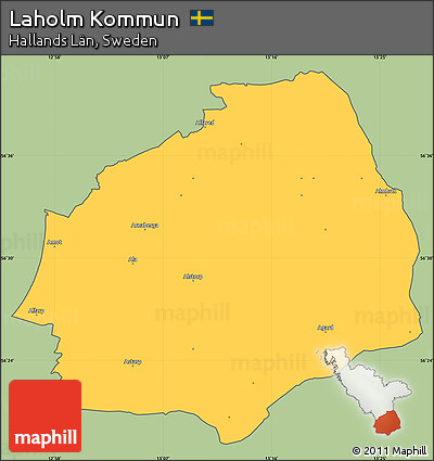 Savanna Style Simple Map of Laholm Kommun, cropped outside