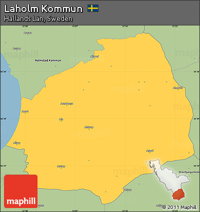 Savanna Style Simple Map of Laholm Kommun
