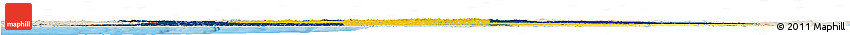 Flag Horizon Map of Sweden, shaded relief outside, bathymetry sea, flag aligned to the middle
