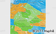 Political Shades 3D Map of Jámtlands Län