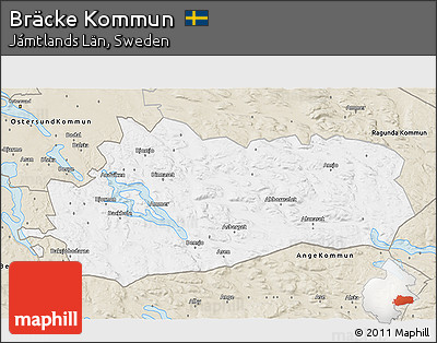 Classic Style 3D Map of Bräcke Kommun