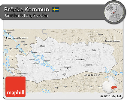 Classic Style 3D Map of Bräcke Kommun