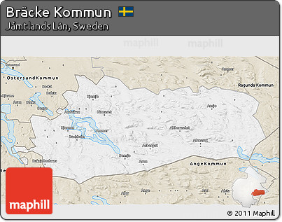 Classic Style 3D Map of Bräcke Kommun
