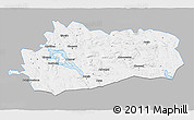 Gray 3D Map of Bräcke Kommun, single color outside