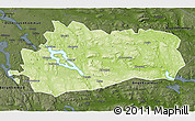 Physical 3D Map of Bräcke Kommun, darken