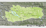Physical 3D Map of Bräcke Kommun, darken, semi-desaturated
