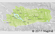 Physical 3D Map of Bräcke Kommun, lighten, desaturated