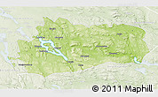 Physical 3D Map of Bräcke Kommun, lighten