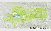 Physical 3D Map of Bräcke Kommun, lighten, semi-desaturated