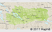 Physical 3D Map of Bräcke Kommun, shaded relief outside