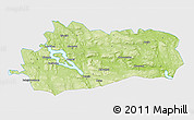 Physical 3D Map of Bräcke Kommun, single color outside