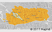 Political 3D Map of Bräcke Kommun, lighten, desaturated