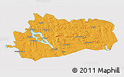 Political 3D Map of Bräcke Kommun, single color outside