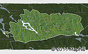 Satellite 3D Map of Bräcke Kommun, darken
