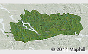 Satellite 3D Map of Bräcke Kommun, lighten