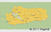 Savanna Style 3D Map of Bräcke Kommun, single color outside